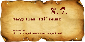 Margulies Tézeusz névjegykártya